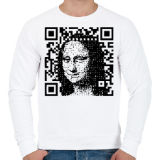 PRINTFASHION Mona Lisa - Férfi pulóver - Fehér férfi pulóver, kardigán