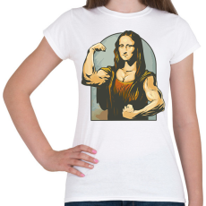 PRINTFASHION Mona Lisa kigyúrva - Női póló - Fehér