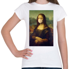 PRINTFASHION Mona Lisa protect yourself - Női póló - Fehér női póló