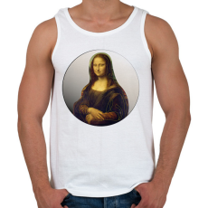 PRINTFASHION Mona Lisa - Vonalas - Férfi atléta - Fehér