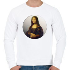 PRINTFASHION Mona Lisa - Vonalas - Férfi pulóver - Fehér férfi pulóver, kardigán