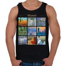 PRINTFASHION Monet - részletek - Férfi atléta - Fekete atléta, trikó