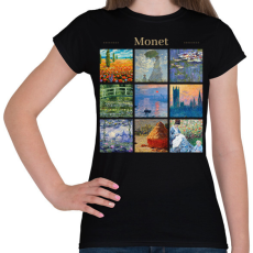 PRINTFASHION Monet - részletek - Női póló - Fekete