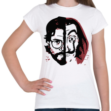 PRINTFASHION Money Heist - A Nagy Pénzrablás - La Casa de Papel - Női póló - Fehér női póló