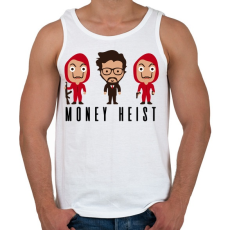 PRINTFASHION Money Heist - Férfi atléta - Fehér