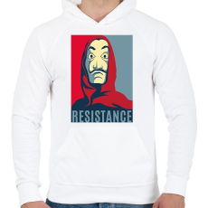PRINTFASHION Money Heist - Férfi kapucnis pulóver - Fehér