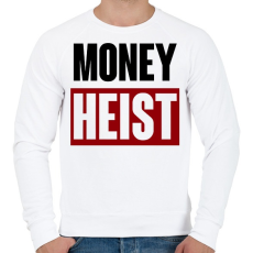 PRINTFASHION Money Heist - Férfi pulóver - Fehér