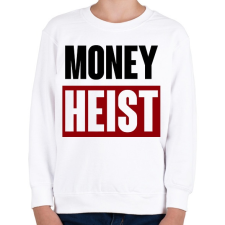 PRINTFASHION Money Heist - Gyerek pulóver - Fehér gyerek pulóver, kardigán