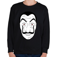 PRINTFASHION Money heist maszk nevekkel - Gyerek pulóver - Fekete gyerek pulóver, kardigán