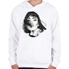 PRINTFASHION Money Heist TOKIO - Gyerek kapucnis pulóver - Fehér gyerek pulóver, kardigán