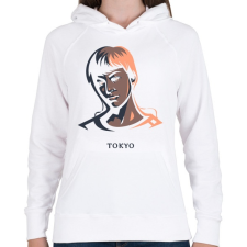 PRINTFASHION Money Heist - Tokyo - Női kapucnis pulóver - Fehér női pulóver, kardigán