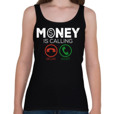 PRINTFASHION Money is callin - Női atléta - Fekete