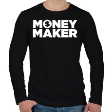 PRINTFASHION Money maker - Férfi hosszú ujjú póló - Fekete