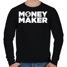PRINTFASHION Money maker - Férfi pulóver - Fekete férfi pulóver, kardigán