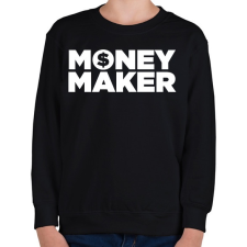 PRINTFASHION Money maker - Gyerek pulóver - Fekete gyerek pulóver, kardigán