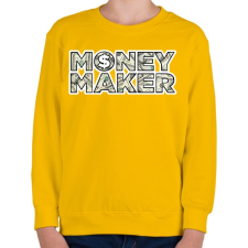 PRINTFASHION Money makeR - Gyerek pulóver - Sárga gyerek pulóver, kardigán