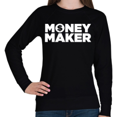 PRINTFASHION Money maker - Női pulóver - Fekete
