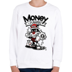 PRINTFASHION Money Makers - Gyerek pulóver - Fehér