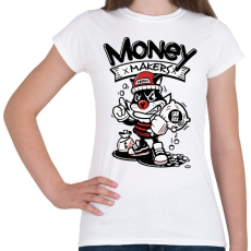 PRINTFASHION Money Makers - Női póló - Fehér