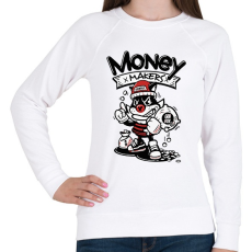 PRINTFASHION Money Makers - Női pulóver - Fehér