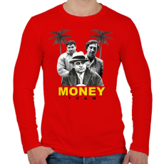 PRINTFASHION Money Team - Férfi hosszú ujjú póló - Piros