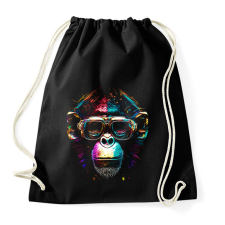 PRINTFASHION Monkey design - Sportzsák, Tornazsák - Fekete tornazsák