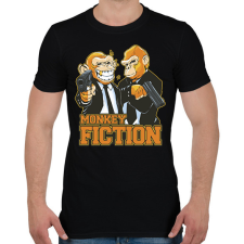 PRINTFASHION Monkey Fiction - Férfi póló - Fekete férfi póló