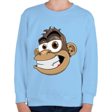 PRINTFASHION Monkey - Gyerek pulóver - Világoskék gyerek pulóver, kardigán