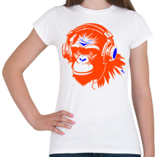 PRINTFASHION Monkey - Női póló - Fehér női póló