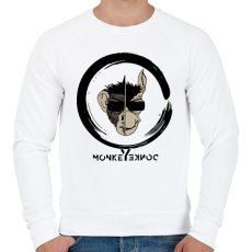 PRINTFASHION MonkeyDonkey - Férfi pulóver - Fehér