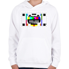 PRINTFASHION Monoscope 1 - Gyerek kapucnis pulóver - Fehér