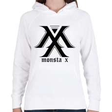 PRINTFASHION monsta x - Női kapucnis pulóver - Fehér