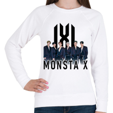 PRINTFASHION MONSTA X - Női pulóver - Fehér női pulóver, kardigán