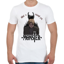 PRINTFASHION Monster anime - Férfi póló - Fehér férfi póló