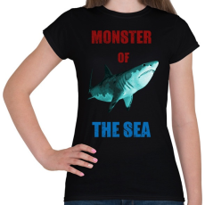 PRINTFASHION monster of the sea - Női póló - Fekete