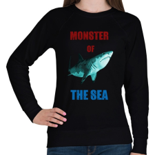 PRINTFASHION monster of the sea - Női pulóver - Fekete női pulóver, kardigán