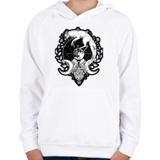 PRINTFASHION Moon fox - Gyerek kapucnis pulóver - Fehér gyerek pulóver, kardigán