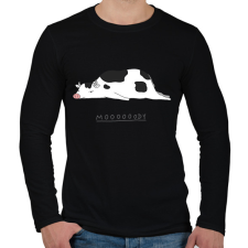 PRINTFASHION Moooooody - Férfi hosszú ujjú póló - Fekete férfi póló