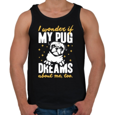 PRINTFASHION Mopsz álom - Férfi atléta - Fekete