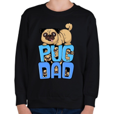 PRINTFASHION Mopsz Apa - Gyerek pulóver - Fekete gyerek pulóver, kardigán