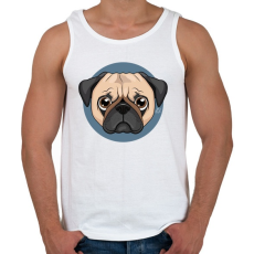 PRINTFASHION Mopsz - Férfi atléta - Fehér