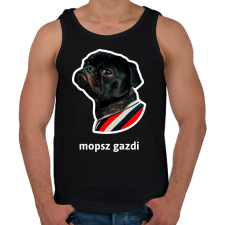 PRINTFASHION mopsz gazdi - Férfi atléta - Fekete atléta, trikó