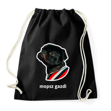 PRINTFASHION mopsz gazdi - Sportzsák, Tornazsák - Fekete tornazsák