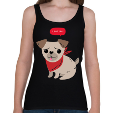 PRINTFASHION Mopsz - I pug you - Női atléta - Fekete