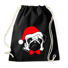 PRINTFASHION Mopsz karácsony - Sportzsák, Tornazsák - Fekete tornazsák