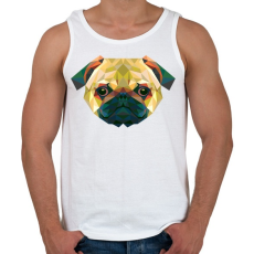 PRINTFASHION Mopsz kutya - Férfi atléta - Fehér