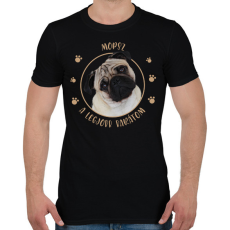 PRINTFASHION Mopsz - Legjobb barát - Férfi póló - Fekete