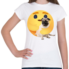 PRINTFASHION Mopsz - Női póló - Fehér