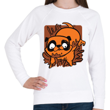 PRINTFASHION Mopsz - Női pulóver - Fehér női pulóver, kardigán