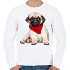 PRINTFASHION Mopsz póló - Férfi pulóver - Fehér